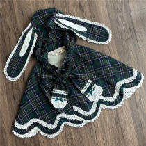 Petal Rabbit Plaid Lolita Cape
