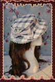 Infanta Morning Tune Blue Plaid Hat Lolita Accessories