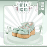 MODO Wood Grain High Platform Lolita Heels Shoes