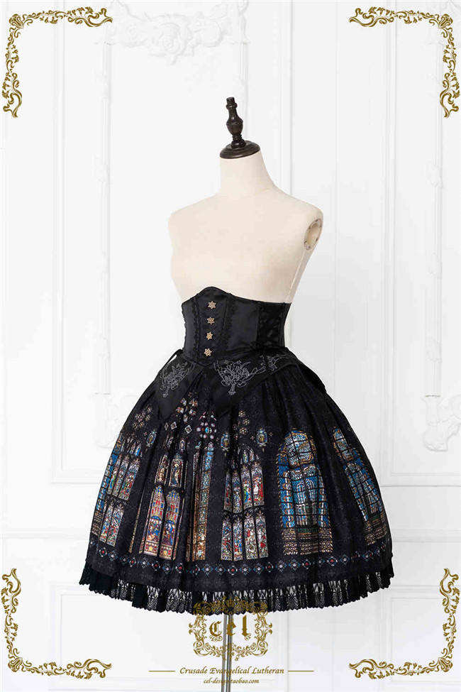 The Holy Cross Stained Glass Window Gothic Skirt