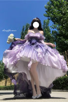 Blue Flower Wedding Dress Classic Lolita Dress Set