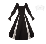 Withpuji Crow Crying at Night Hanfu Qi Gothic Lolita Dress Set