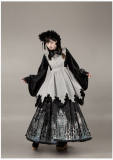 Withpuji Crow Crying at Night Hanfu Qi Gothic Lolita Dress Set