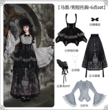 Withpuji Crow Crying at Night Hanfu Qi Gothic Lolita Dress Set