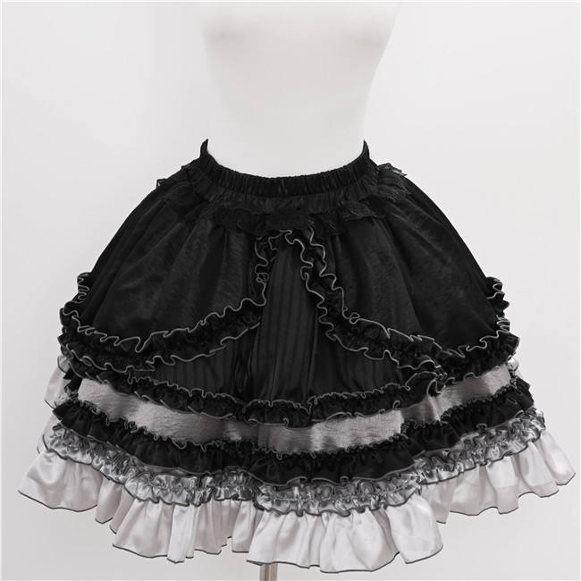 Metallic Angel Silver and Black Skirt and Top Lolita Accessories