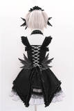 Metallic Angel Silver and Black Skirt and Top Lolita Accessories