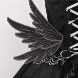 Metallic Angel Silver and Black Skirt and Top Lolita Accessories
