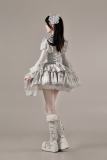 Withpuji White Humanoid Gothic Corset Skirt Lolita Set