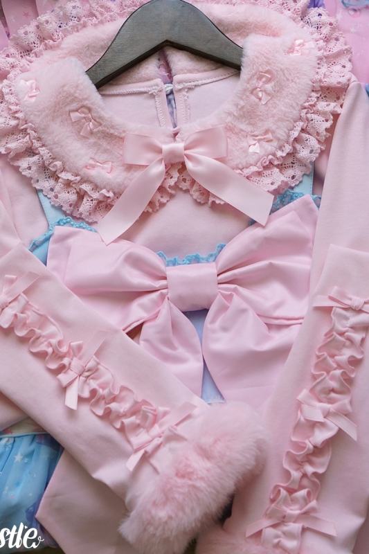 V Castle Flip Collar Plush Lolita Top