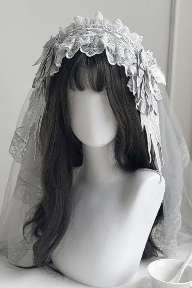 Withpuji White Humanoid White Necklace & Headdress