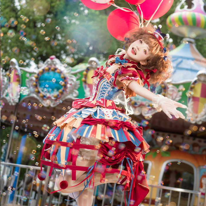 Circus Fairy Tale Super Sweet Lolita Dress, Choker and Ribbon