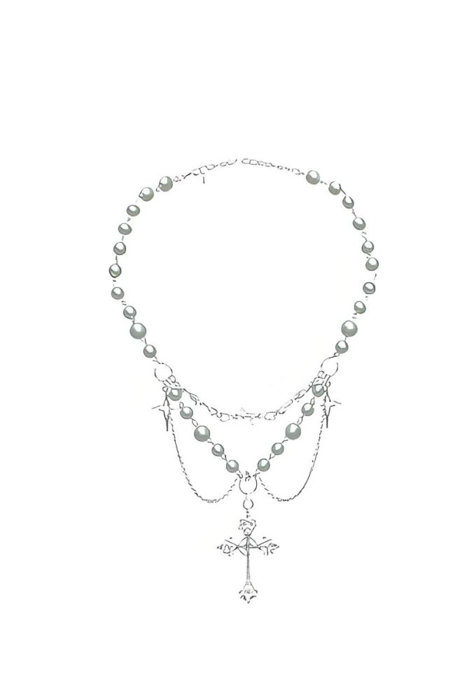 Withpuji White Humanoid White Necklace & Headdress