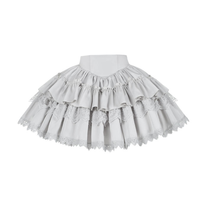 Withpuji White Humanoid Gothic Corset Skirt Mermaid Dress