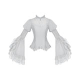 Withpuji White Humanoid Gothic Corset Skirt Lolita Set