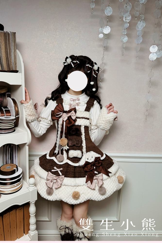 Official Alice Girl ～Frosting Bunny～ Sweet Lolita Blouse beige color with pink bows - www.my-lolita-dress.com