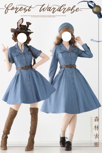 Forest Wardrobe West Notes Retro Front Opening Dress