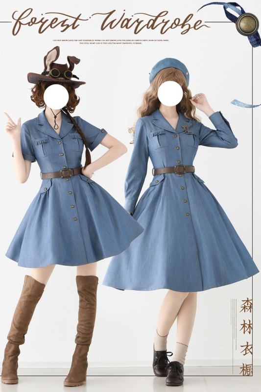 Forest Wardrobe West Notes Retro Front Opening Lolita OP