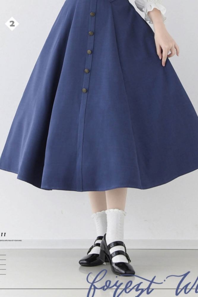 Blue Forest Wardrobe ～The Contract～ Fish-Boned classic lolita skirt - my-lolita-dress.com