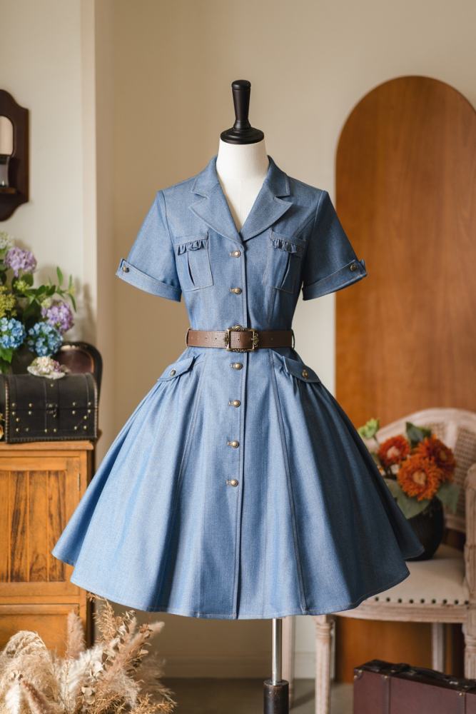 Forest Wardrobe West Notes Retro Front Opening Lolita OP