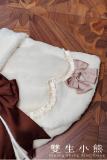 Official Alice Girl ～Frosting Bunny～ Winter Cape at White Color with Pink Bows - my-lolita-dress.com