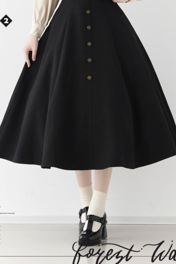 Black Forest Wardrobe ～The Contract～ Fish-Boned classic lolita skirt - my-lolita-dress.com