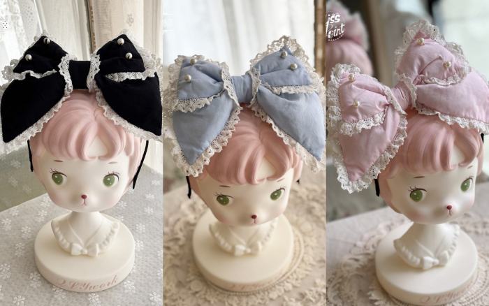 Miss Point Ancient Petal Rabbit Pink Wristcuffs Lolita Accessories