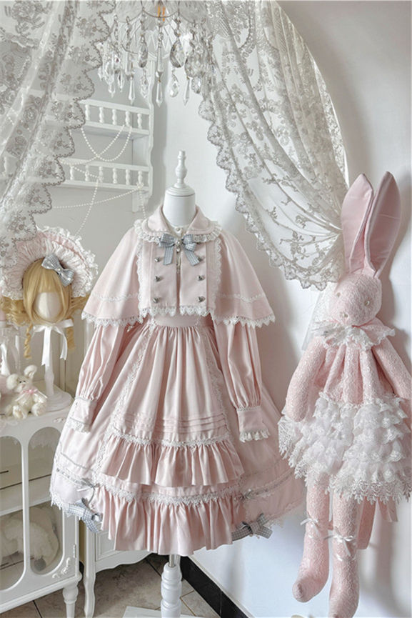 Flower Banquet Humanoid Night Doll Lolita Dress and Cape