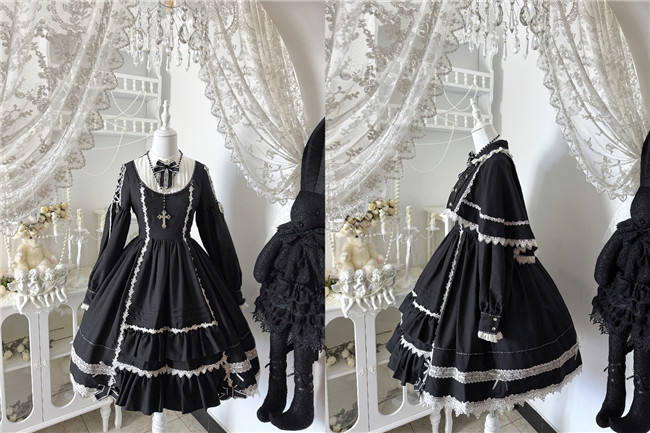 Flower Banquet Humanoid Night Doll Lolita Dress and Cape