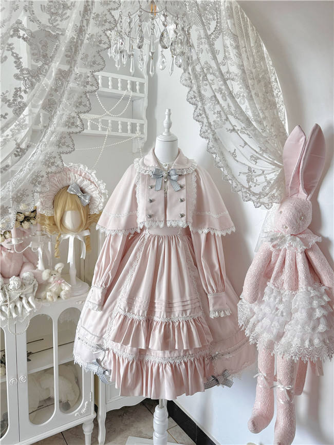 Flower Banquet Humanoid Night Doll Lolita Dress and Cape