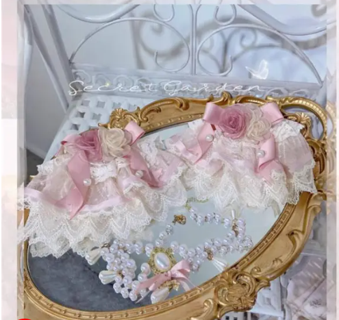 Maiye Diane Rose Hime Lolita Princess Headdress Wristcuffs Tailing