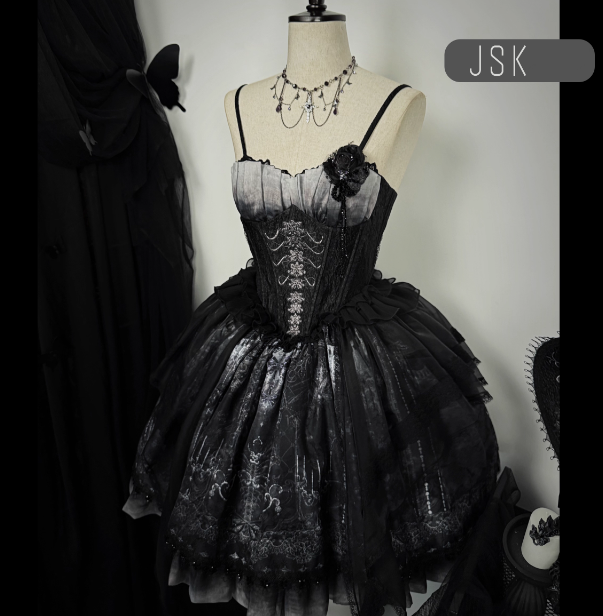 Susin Butterfly Bone Gothic Lolita Dress, Skirt, Blouse, Short Coat and Corset