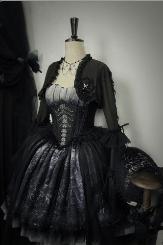 Susin Butterfly Bone Gothic Lolita Dress, Skirt, Blouse, Short Coat and Corset