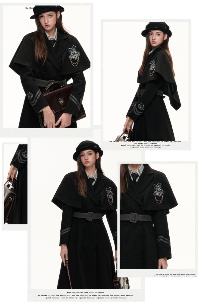Kyouko & Harry Potter Collaborated Black Cape Overcoat Harry Potter Outfit