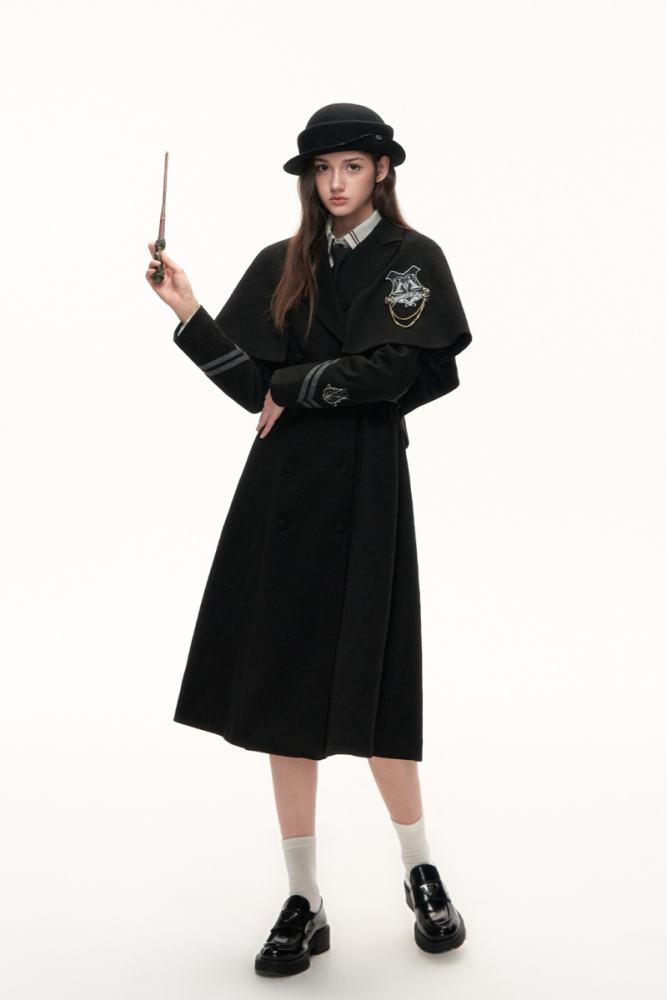 Kyouko & Harry Potter Collaborated Black Cape Overcoat Harry Potter Outfit