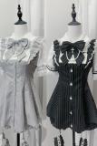 Bug Starting Dream Ode Stripe Black Set Jirai Kei Outfits