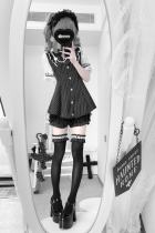 Dream Ode Stripe Black Set Jirai Kei Outfits