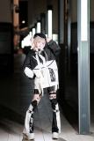 Genu Pavilion Machinery Cyberpunk Black Set Jirai Kei Clothing
