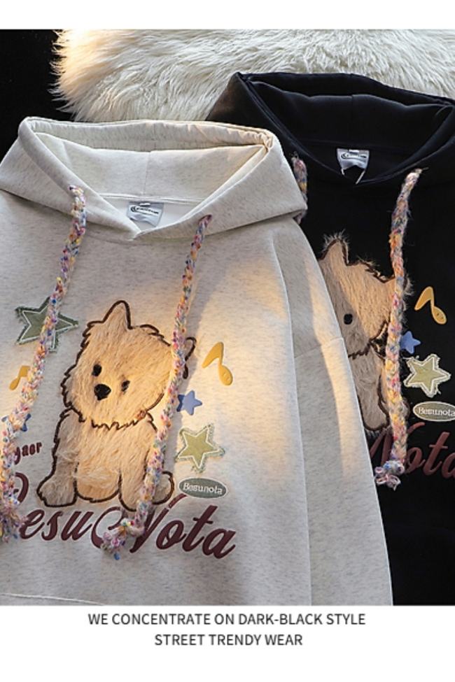 Intelligence Agency Fluffy Puppy Hoodie Jirai Kei Clothing
