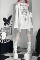 Tricuspid C Sleepwalking Off Shoulder Shiro Top Jirai Kei Clothes