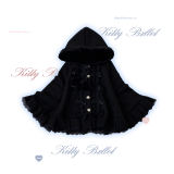 Kitty Bxllet Fluffy Sweetheart Hoodie Cape Jirai Kei Outfits