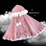 Kitty Bxllet Fluffy Sweetheart Hoodie Cape Jirai Kei Outfits