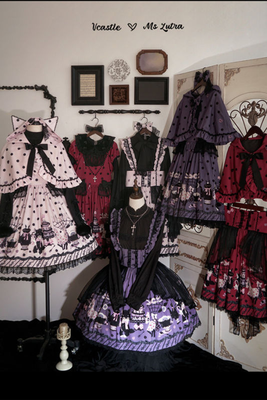 V-castle and Ms LUTRA Collaborated Lolita Dress Cape and Hair Accessories