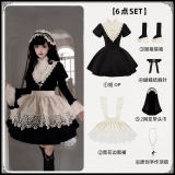 Withpuji Black Nun Gothic Lolita Dress and Accessories