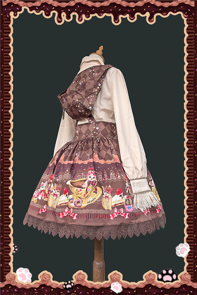 Infanta Cream Kitten Sweet Lolita Salopette