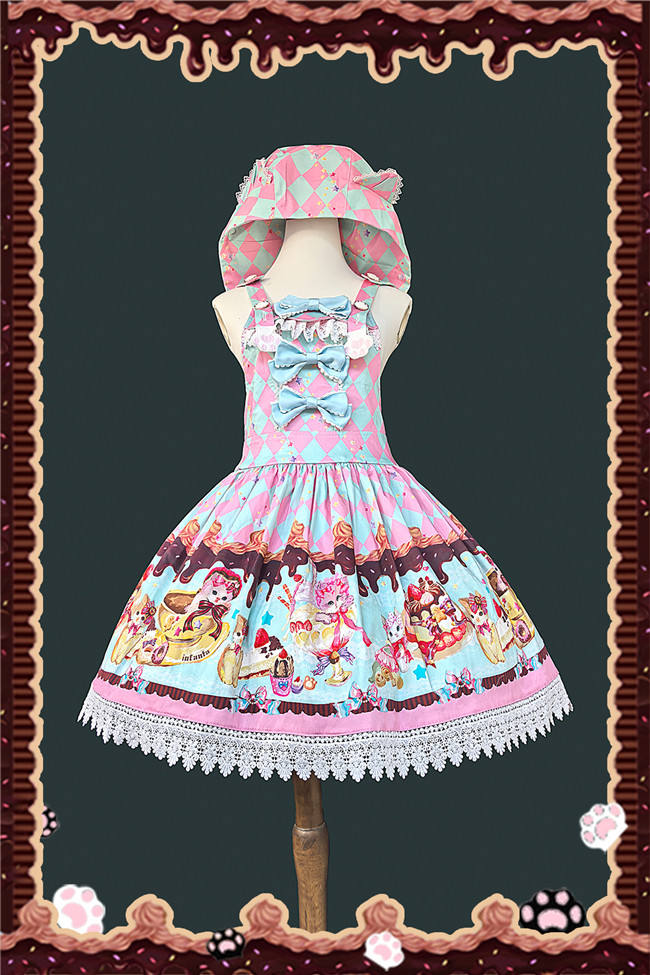 Infanta Cream Kitten Sweet Lolita Salopette