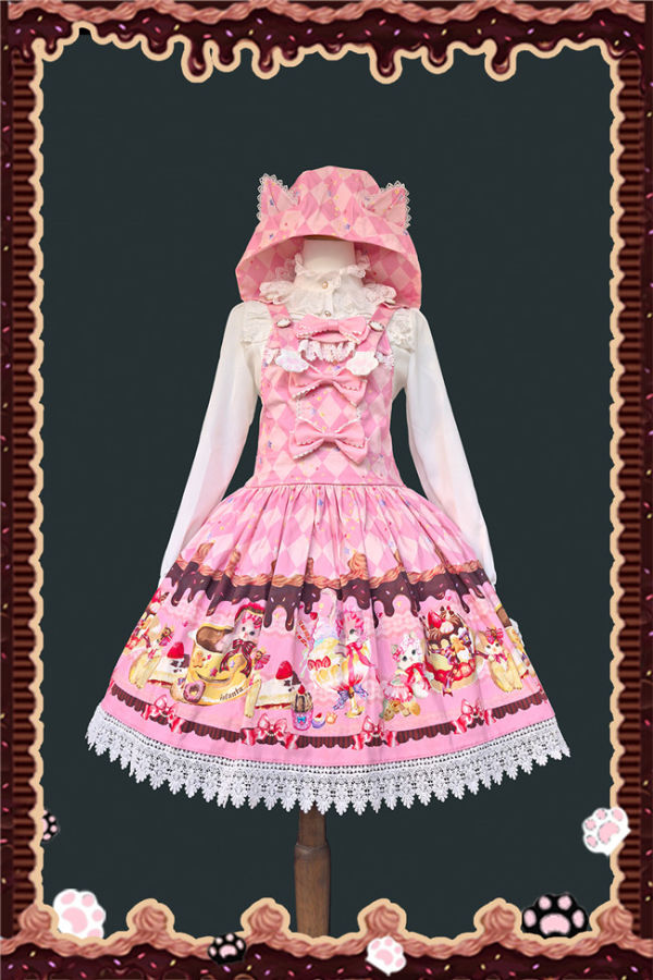 Infanta Cream Kitten Sweet Lolita Salopette
