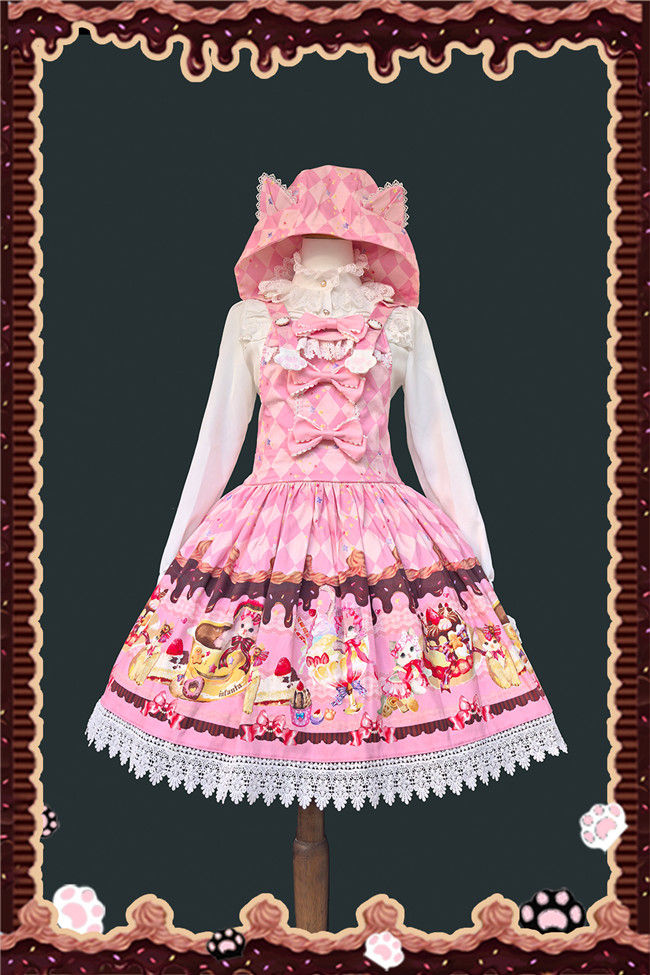 Infanta Cream Kitten Sweet Lolita Salopette