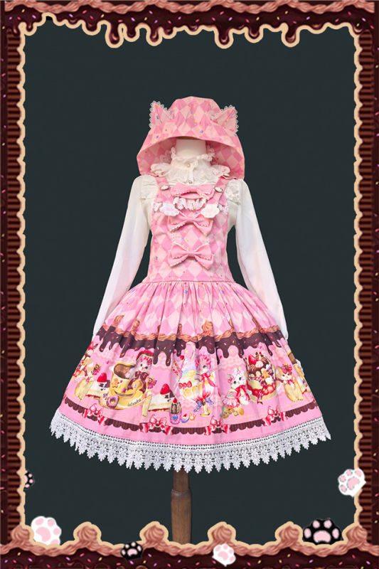 Infanta Cream Kitten Sweet Lolita Salopette