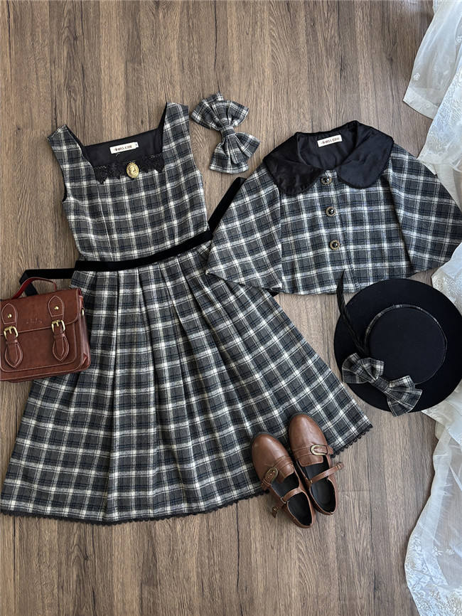 Miss Point Earl Grey Tea 2.0 Retro Corset Lolita JSK Dress and Cape