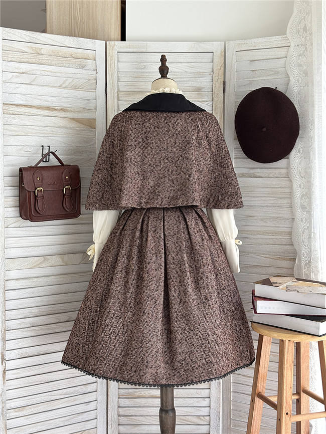 Miss Point Earl Grey Tea 2.0 Retro Corset Lolita JSK Dress and Cape